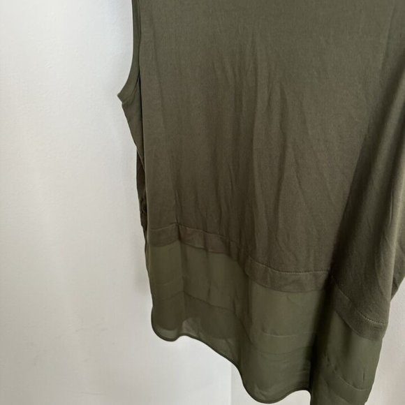 Michael Kors Large Basics Shirt IVY QT35KG2T45 MSRP $79.50 Green Blouse - Picture 6 of 12